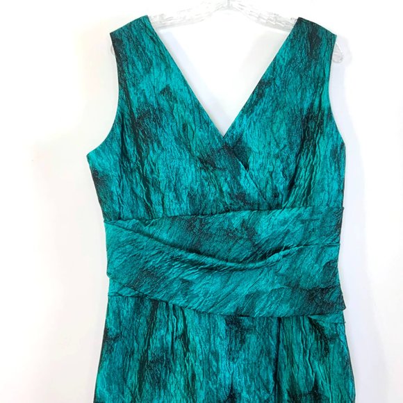 New Siri The Dresden Special Occasion Emerald Green Sleeveless Dress Size 16 - Picture 3 of 16